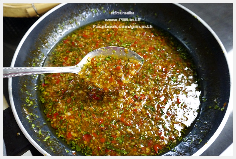 deep fried fish with holy basil sauce 06