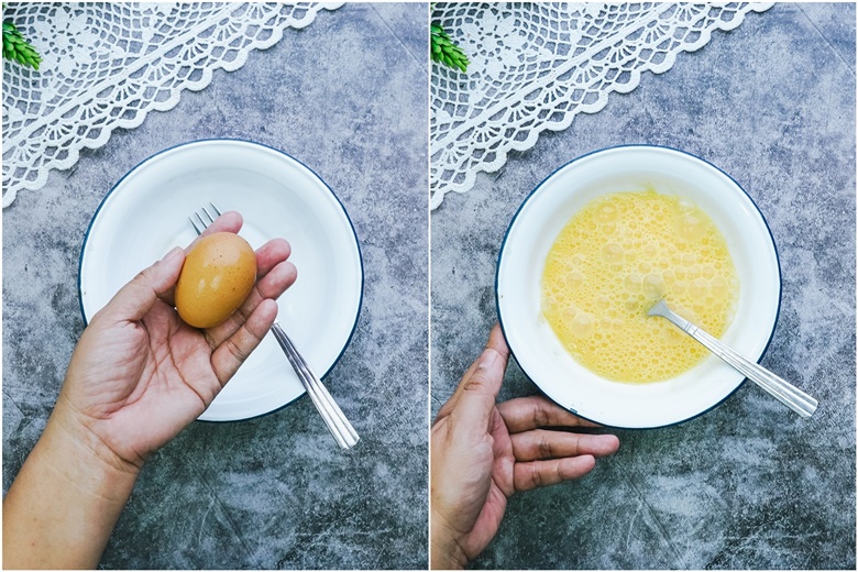 deep fried pork with curry sauce and scrambled eggs 24