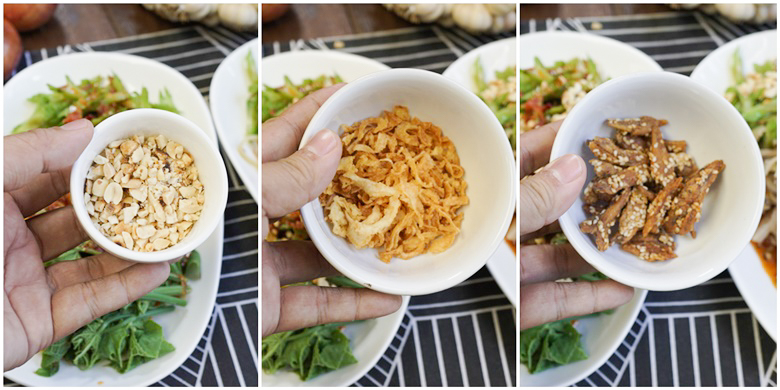 spicy vegetable salad with crispy fried whitebait 17